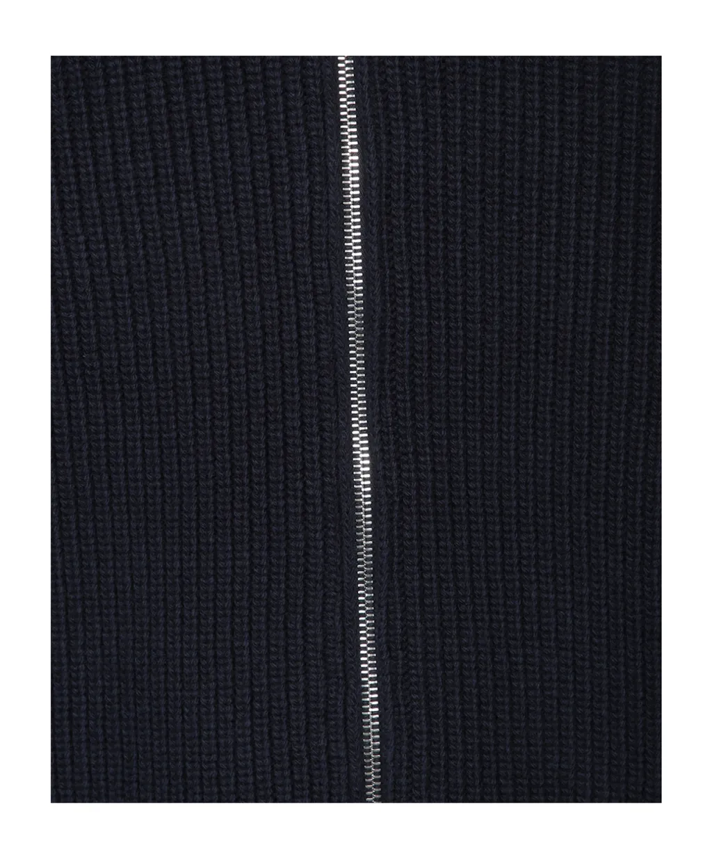 Zanone Ribbed Zip-Up Jacket