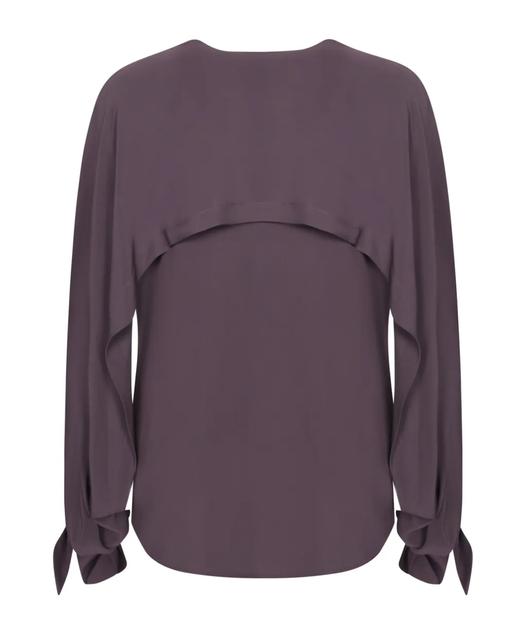 Federica Tosi Tie-Cuff V-Neck Blouse
