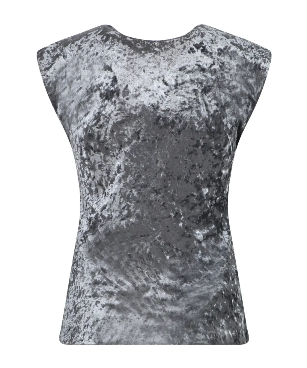 Forte Forte Iridescent Velvet Sleeveless Top
