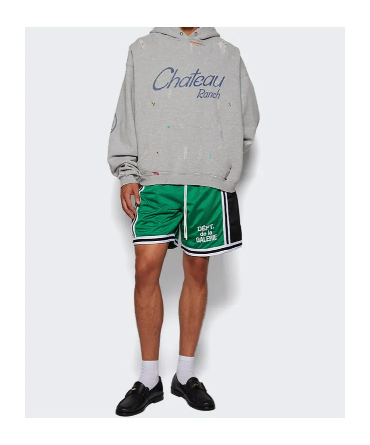 Gallery Dept. Distressed Horseshoe-Print Hoodie
