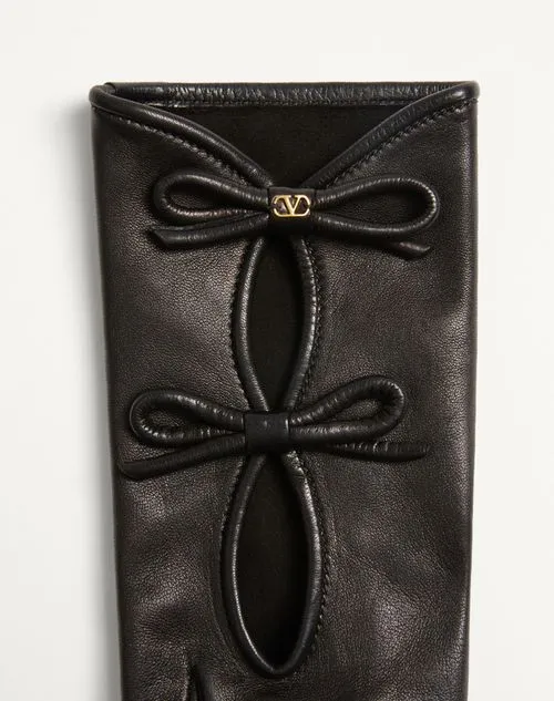 Valentino	Vlogo Signature Bow Detailed Gloves