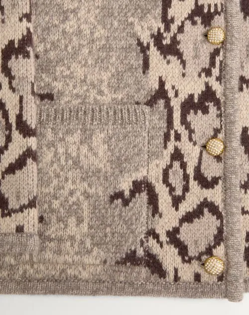 Valentino	Button-Up Crewneck Cardigan
