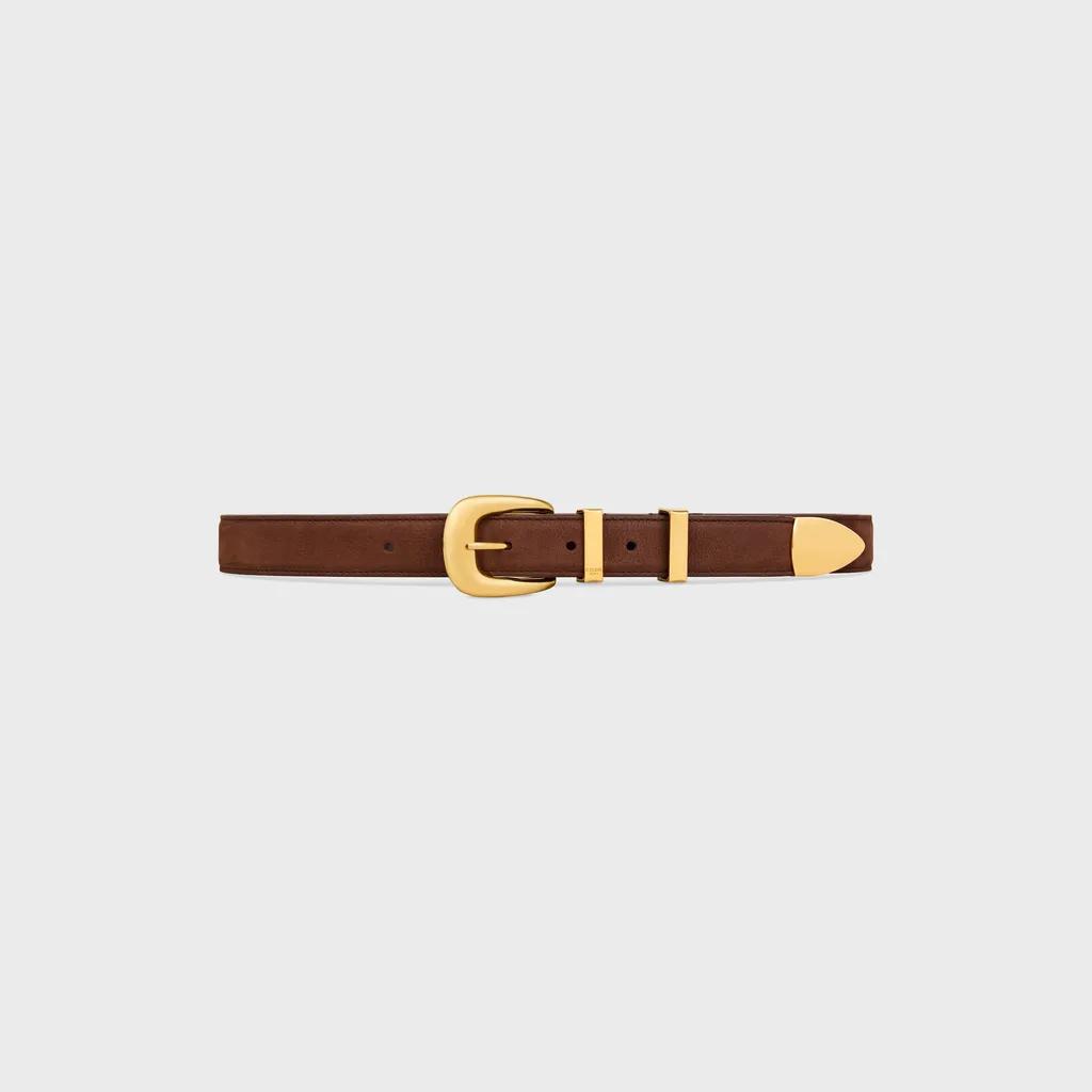 Medium 25Mm Western Belt In Grained Nubuck Calfskin