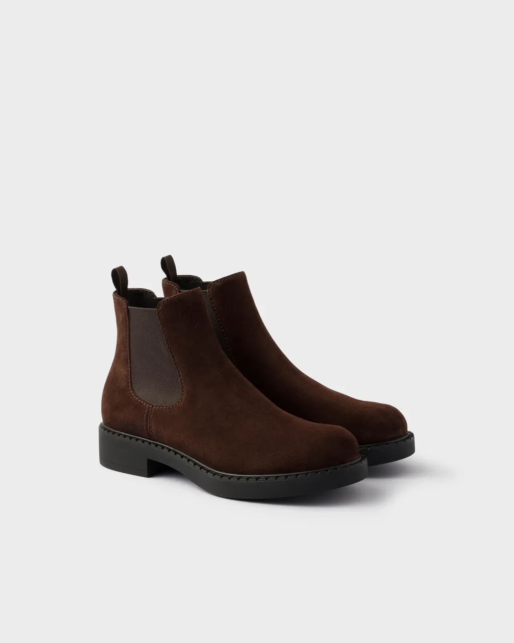 Elastic-Panel Suede Chelsea Boots