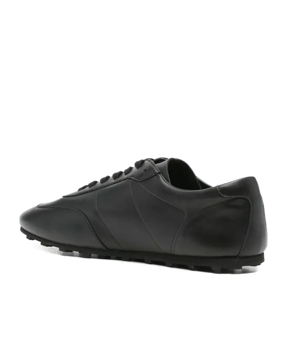 Leather Lace-Up Sneakers