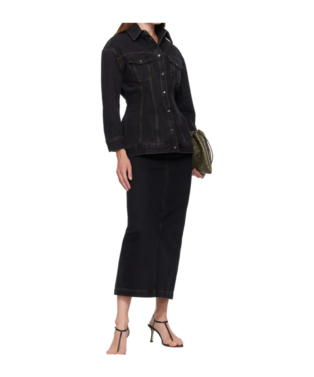 Denim Jacket With Nipped Waist