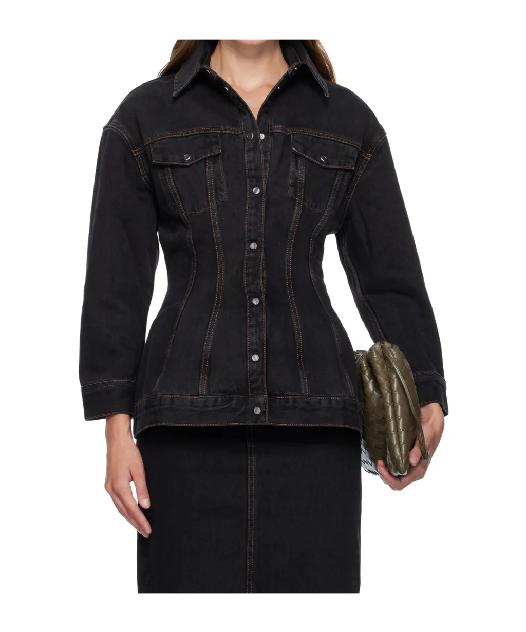 Denim Jacket With Nipped Waist