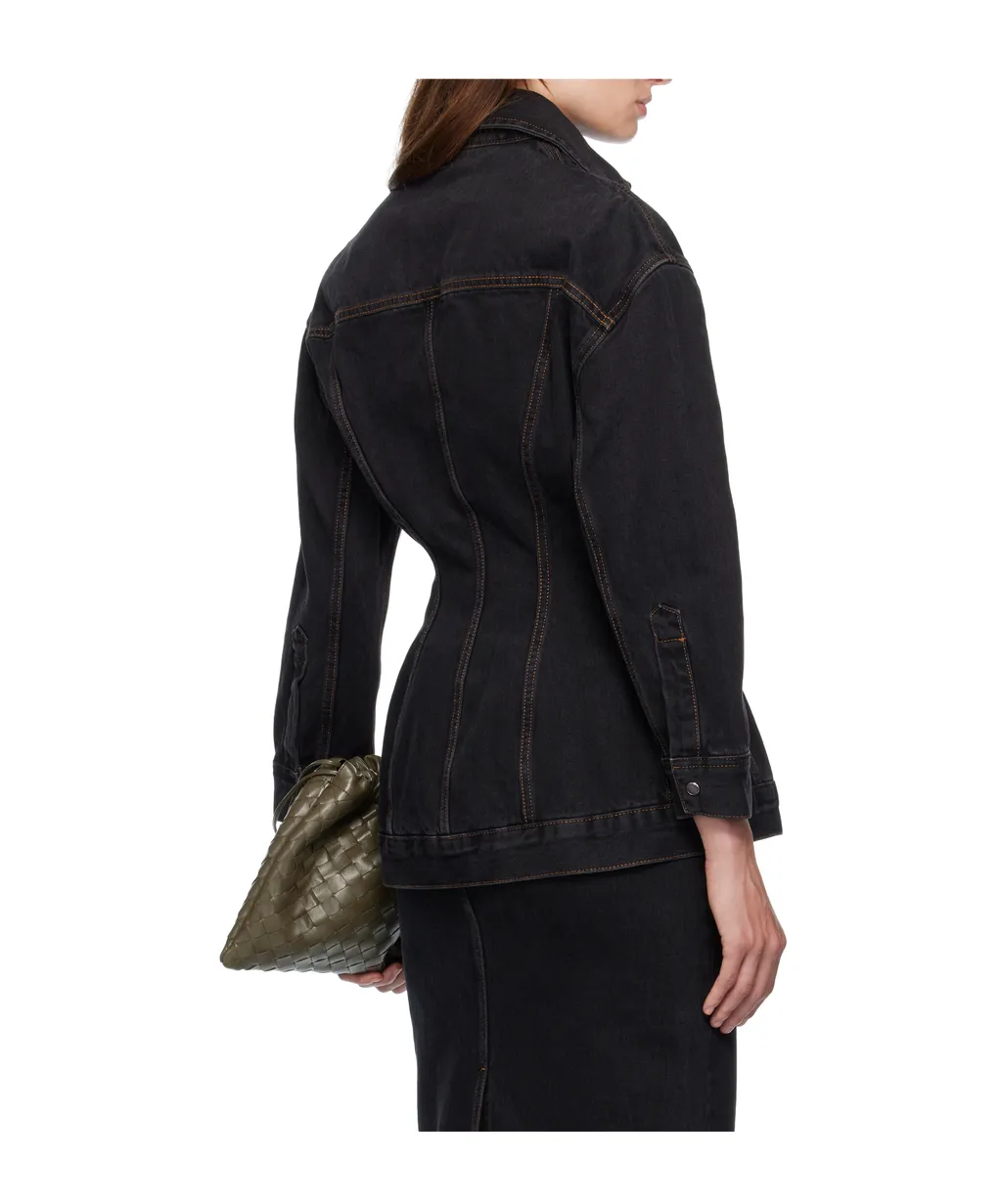Denim Jacket With Nipped Waist