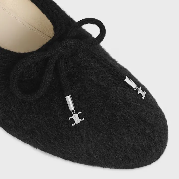 Celine Abby Ballerina In Alpaca Wool Fabric
