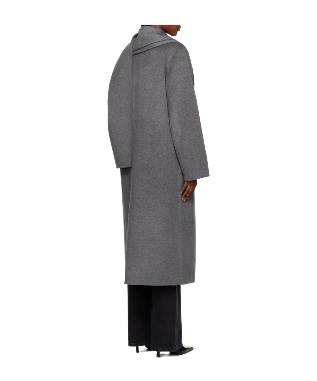 Double-Sided Scarf Collar Coat
