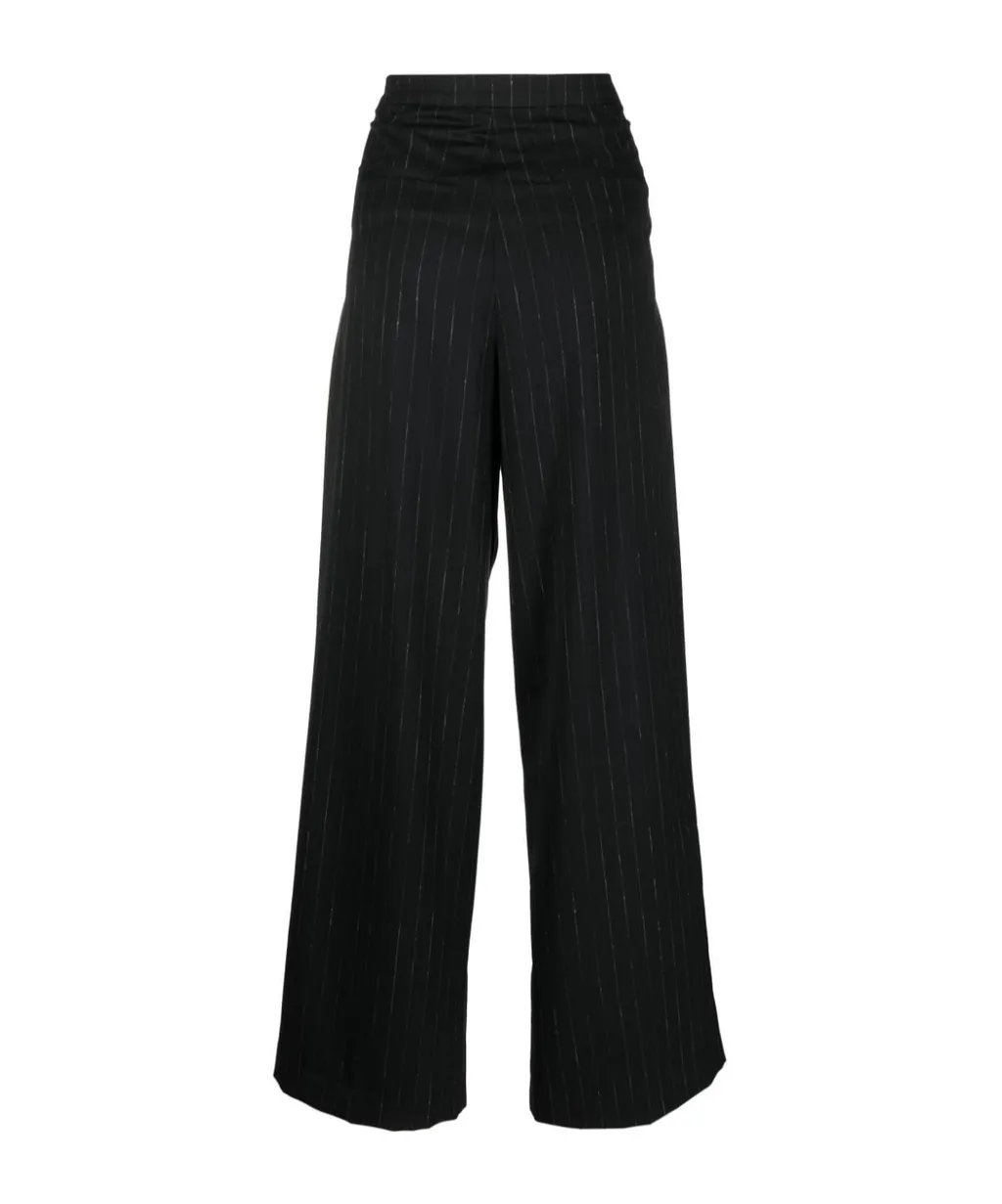 RÓHe Striped Pleated Trousers