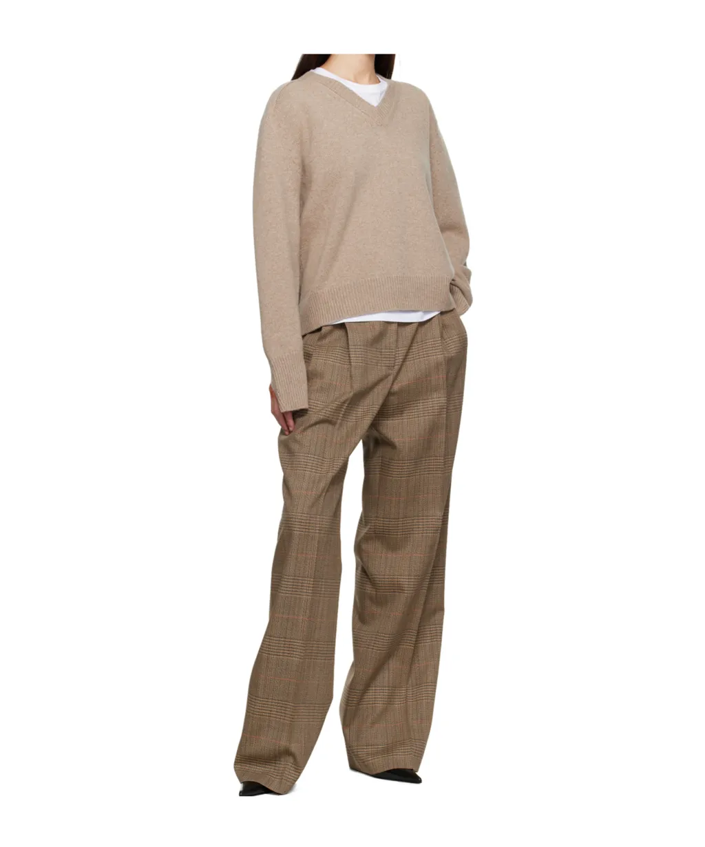 Ribbed V-Neck Sweater