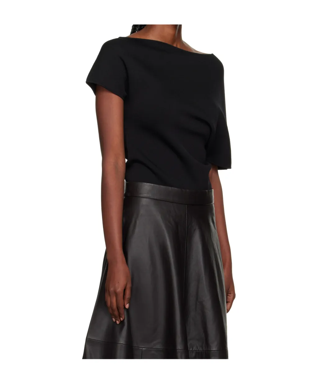 Asymmetric Knitted T-Shirt