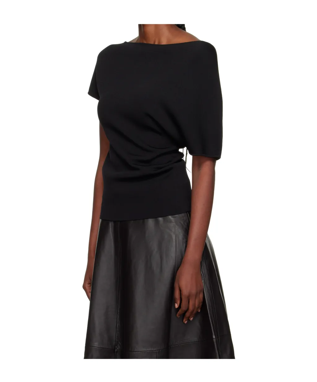 Asymmetric Knitted T-Shirt