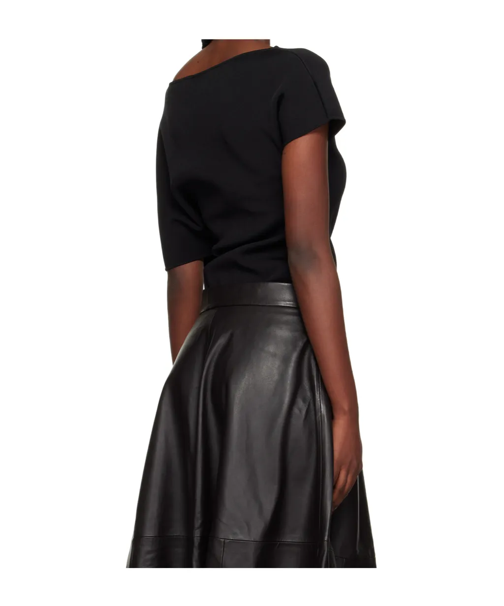 Asymmetric Knitted T-Shirt