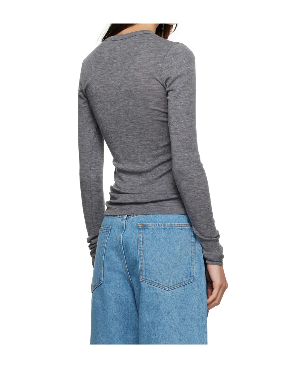 Round Neck Long-Sleeved T-Shirt