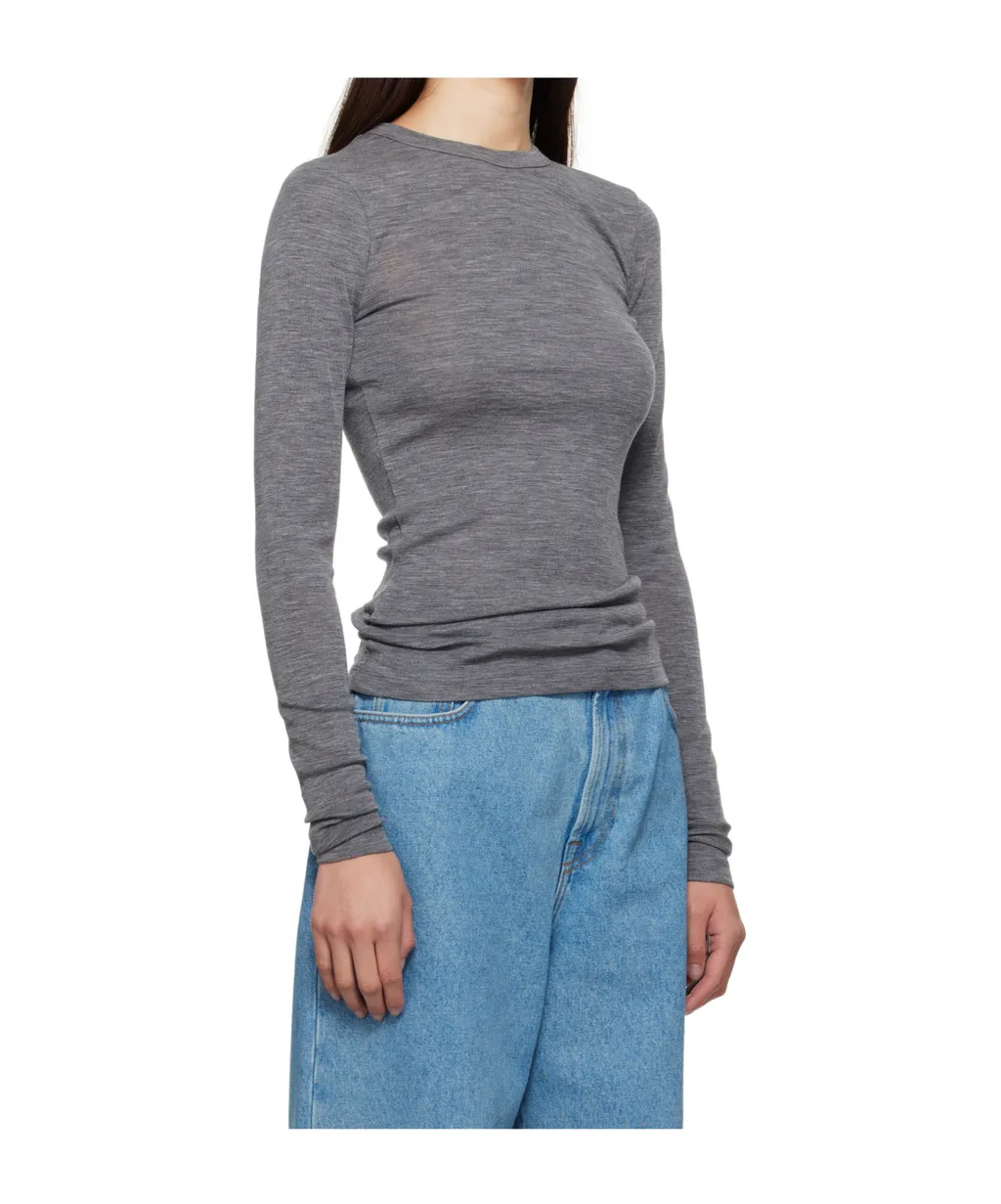 Round Neck Long-Sleeved T-Shirt