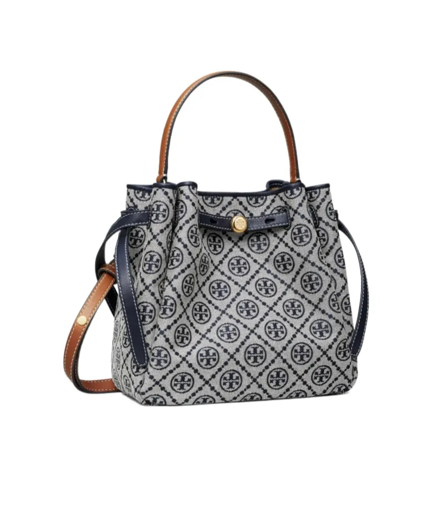 Romy T Monogram Bucket Bag
