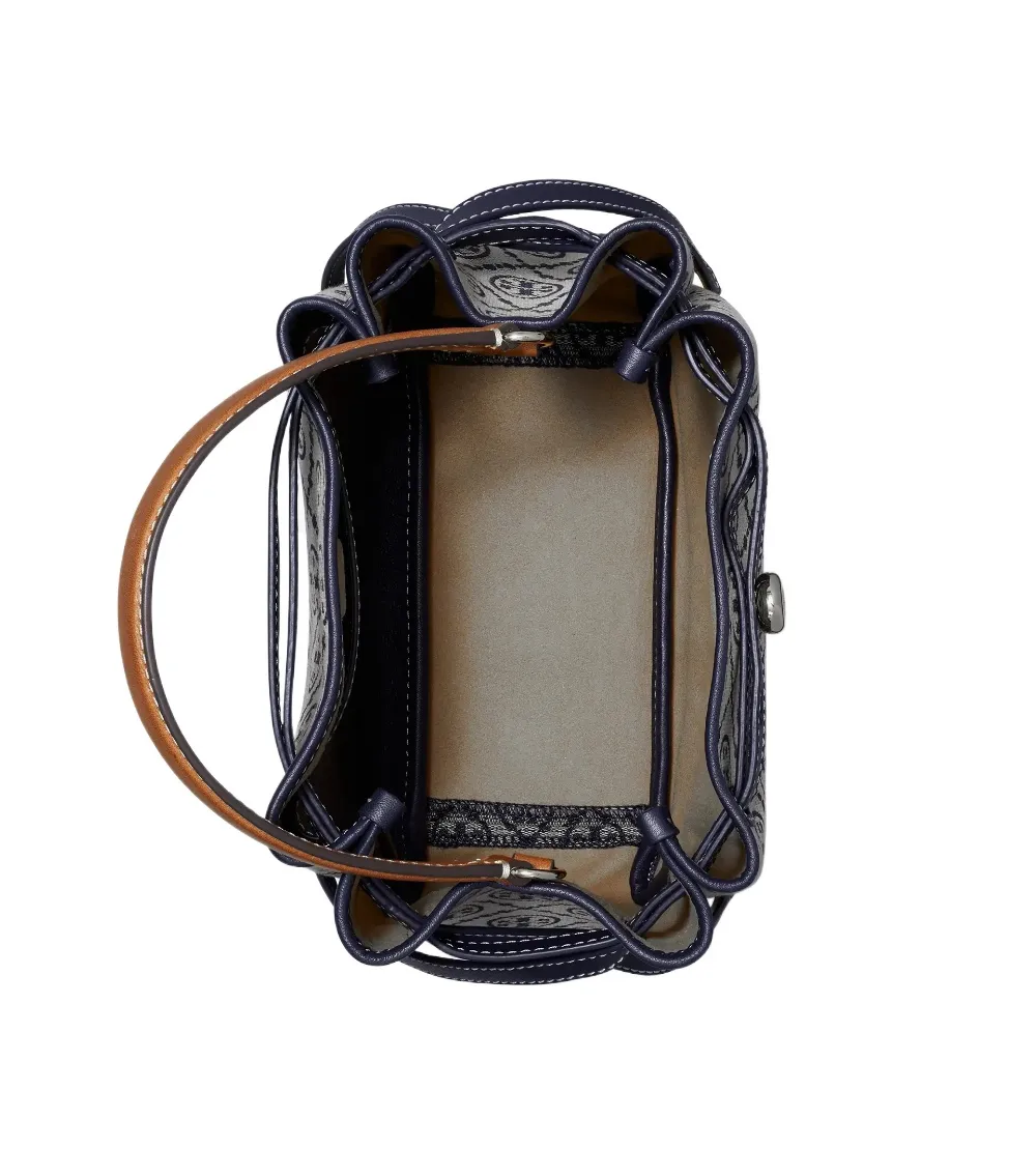 Romy T Monogram Bucket Bag