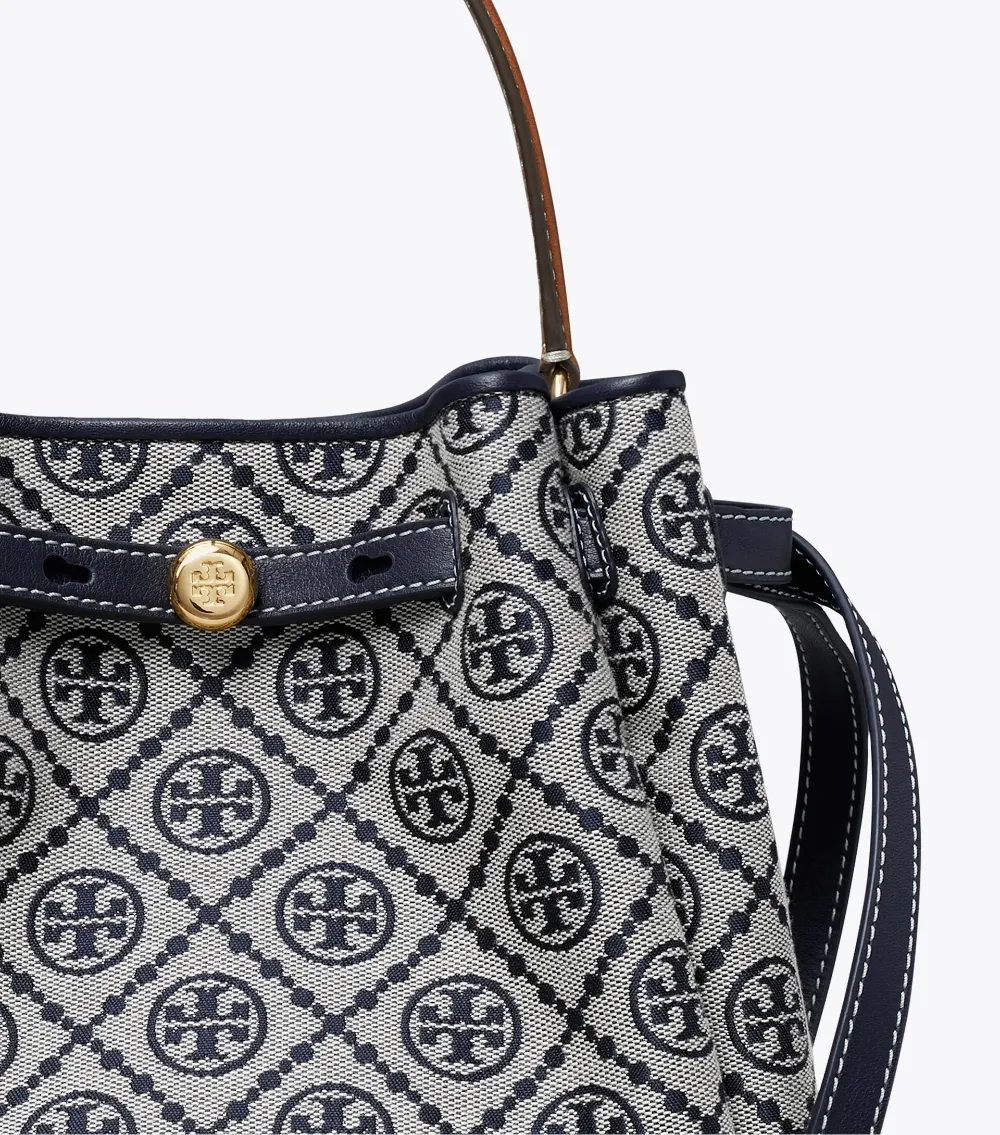 Romy T Monogram Bucket Bag