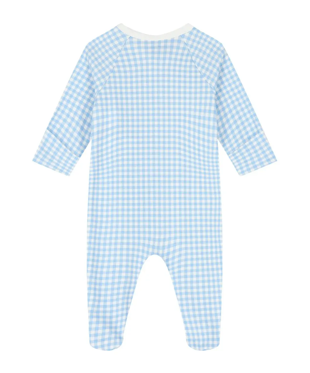 Plaid Jumpsuit And Hood Two-Piece Set