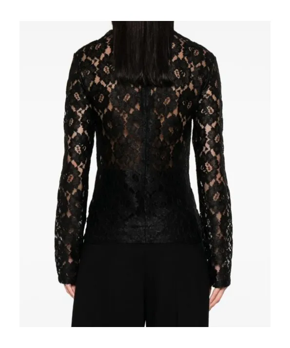 Lace Mock-Neck T-Shirt