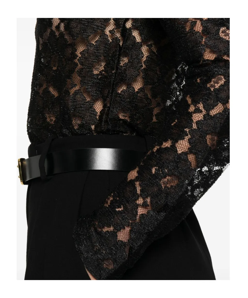 Lace Mock-Neck T-Shirt