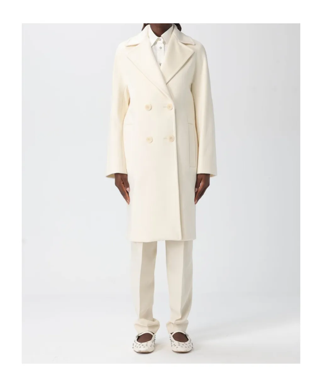 Max Mara Studio Agenda Double-Breasted Long Coat