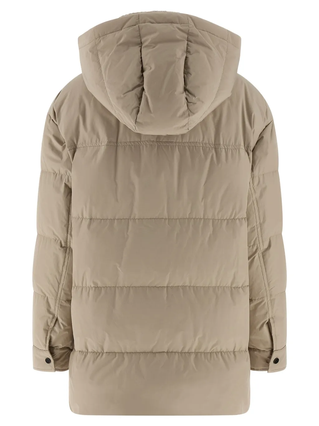 Brunello Cucinelli Knitted Neck Down Jacket