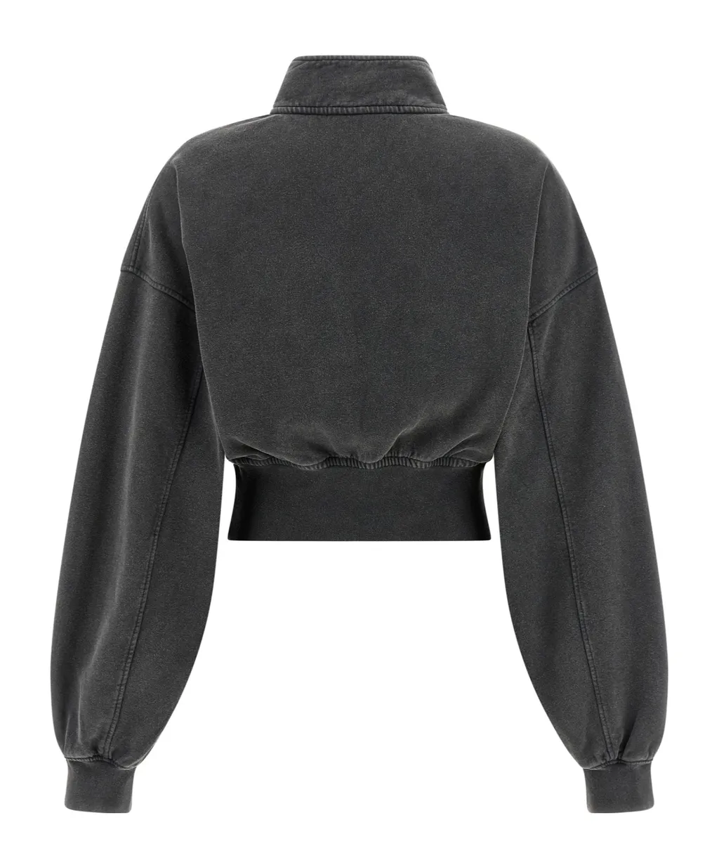 Alexander Wang High-Neck Cropped Sweatshirt