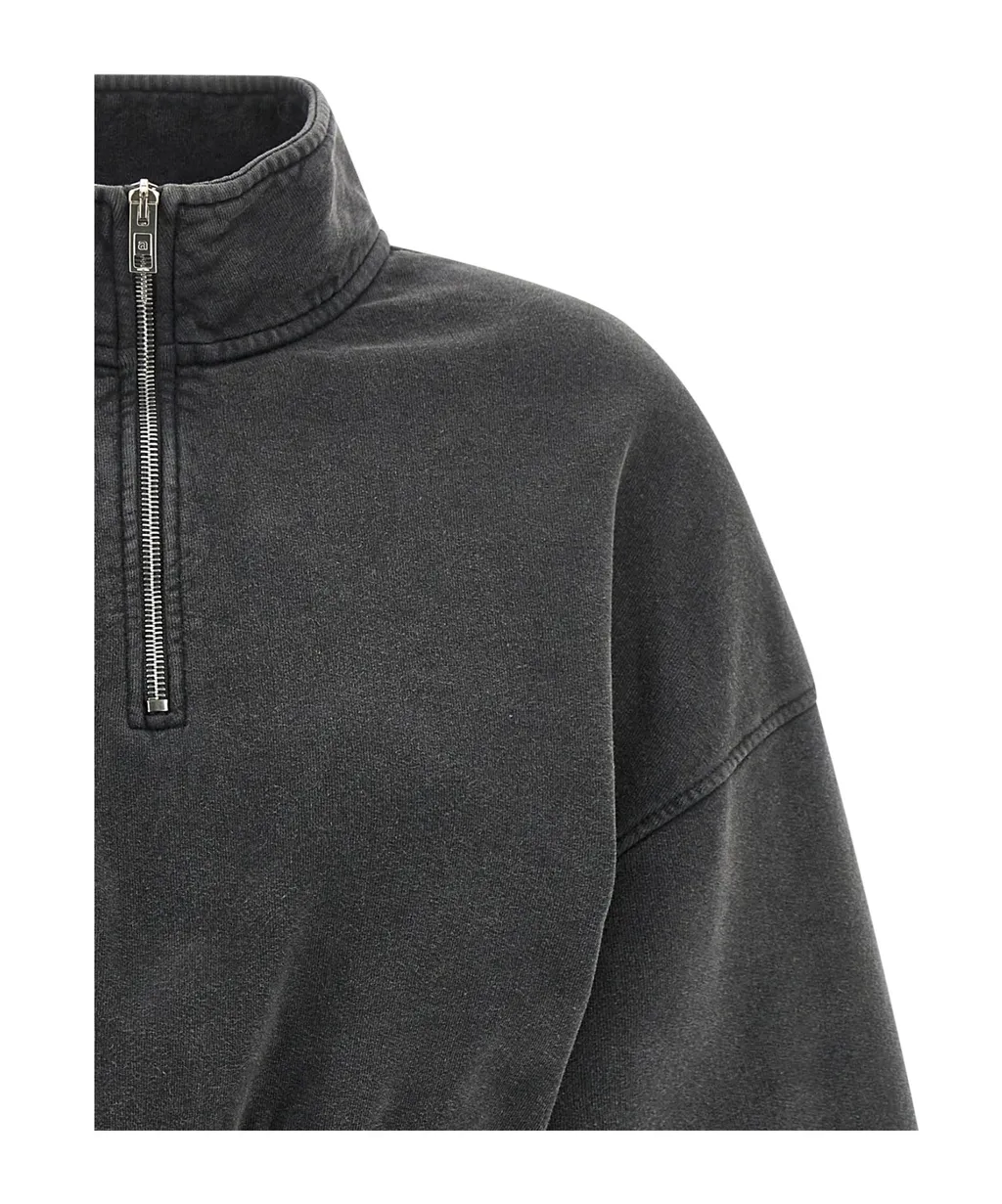 Alexander Wang High-Neck Cropped Sweatshirt