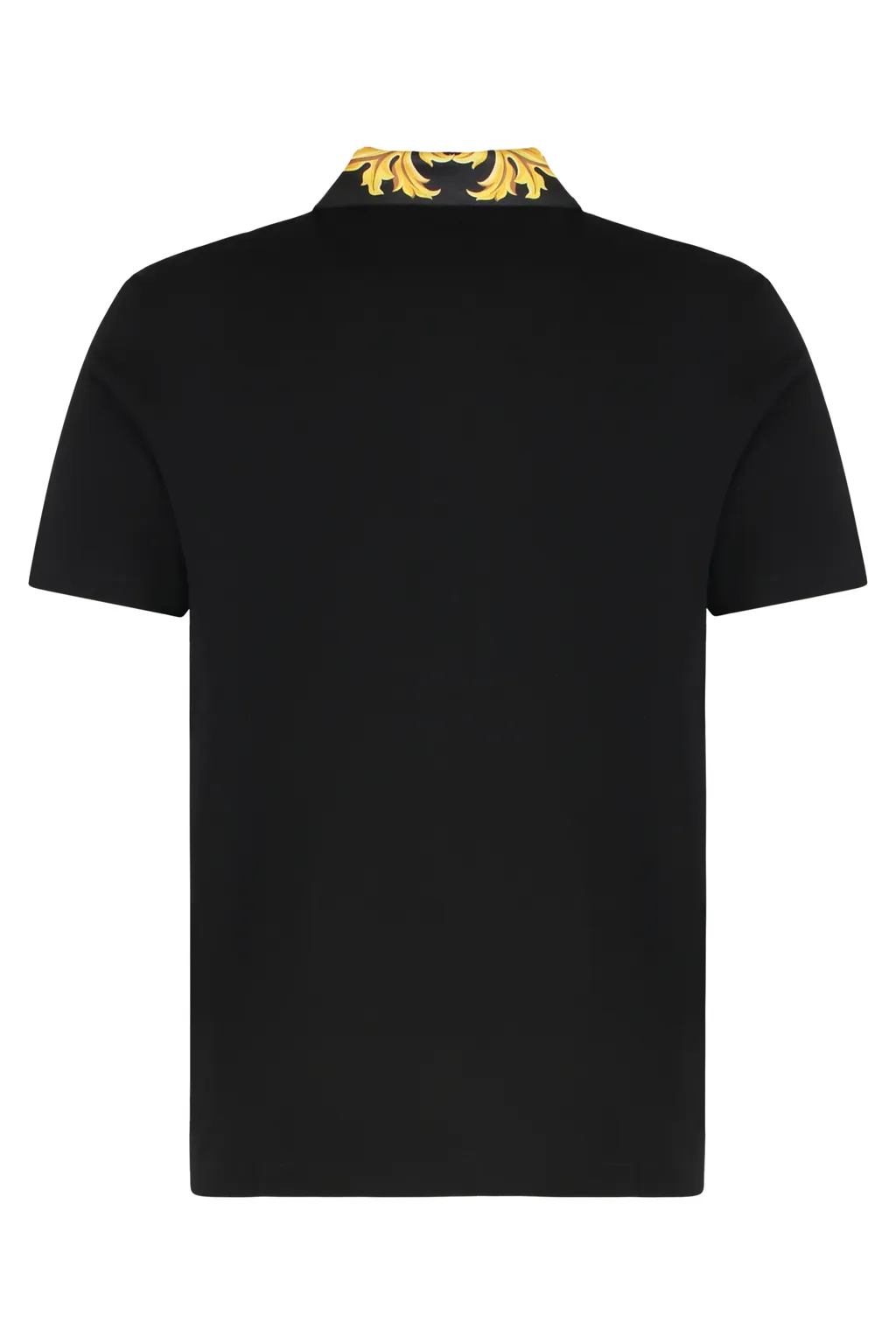 Patterned-Collar Medusa Polo Shirt