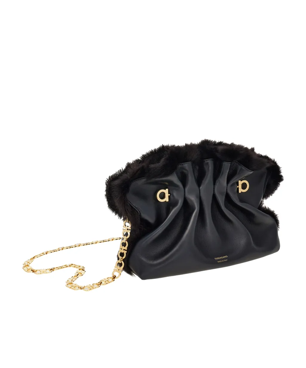 Ferragamo Gathered Detail Small Handbag