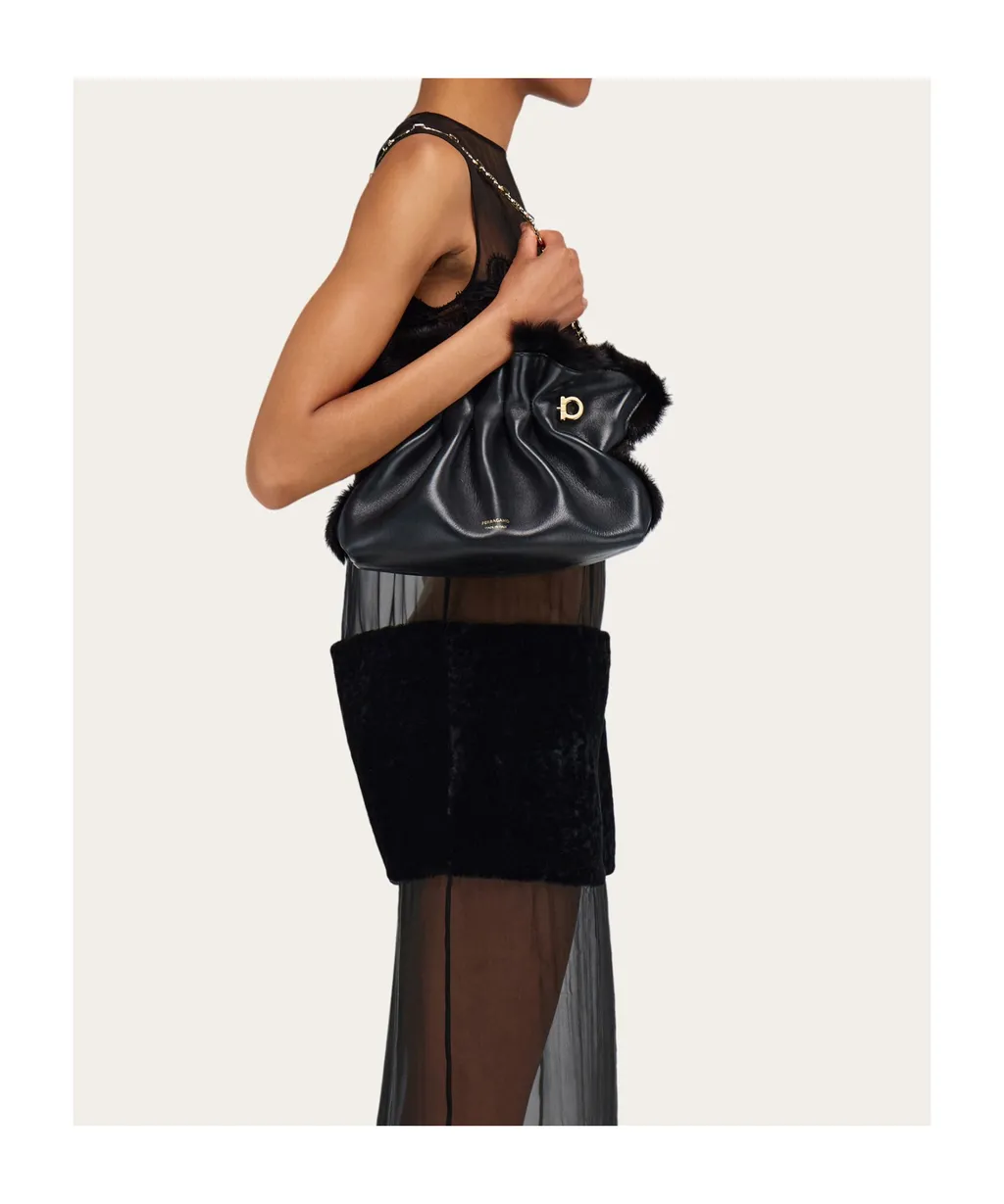 Ferragamo Gathered Detail Small Handbag