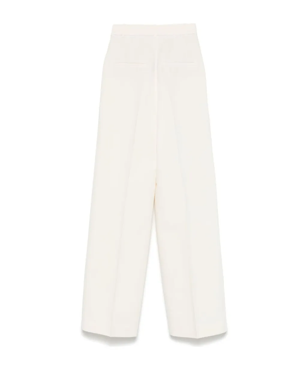 High-Waisted Pleated Casual Pants