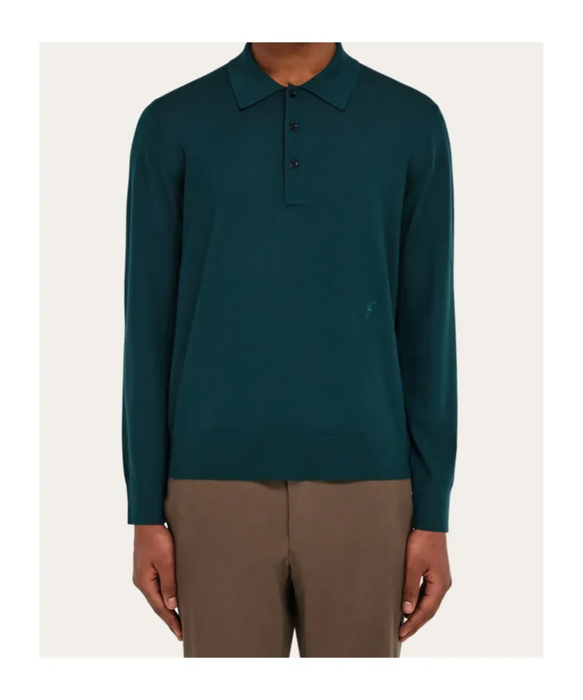 Ferragamo Long-Sleeved Polo Shirt