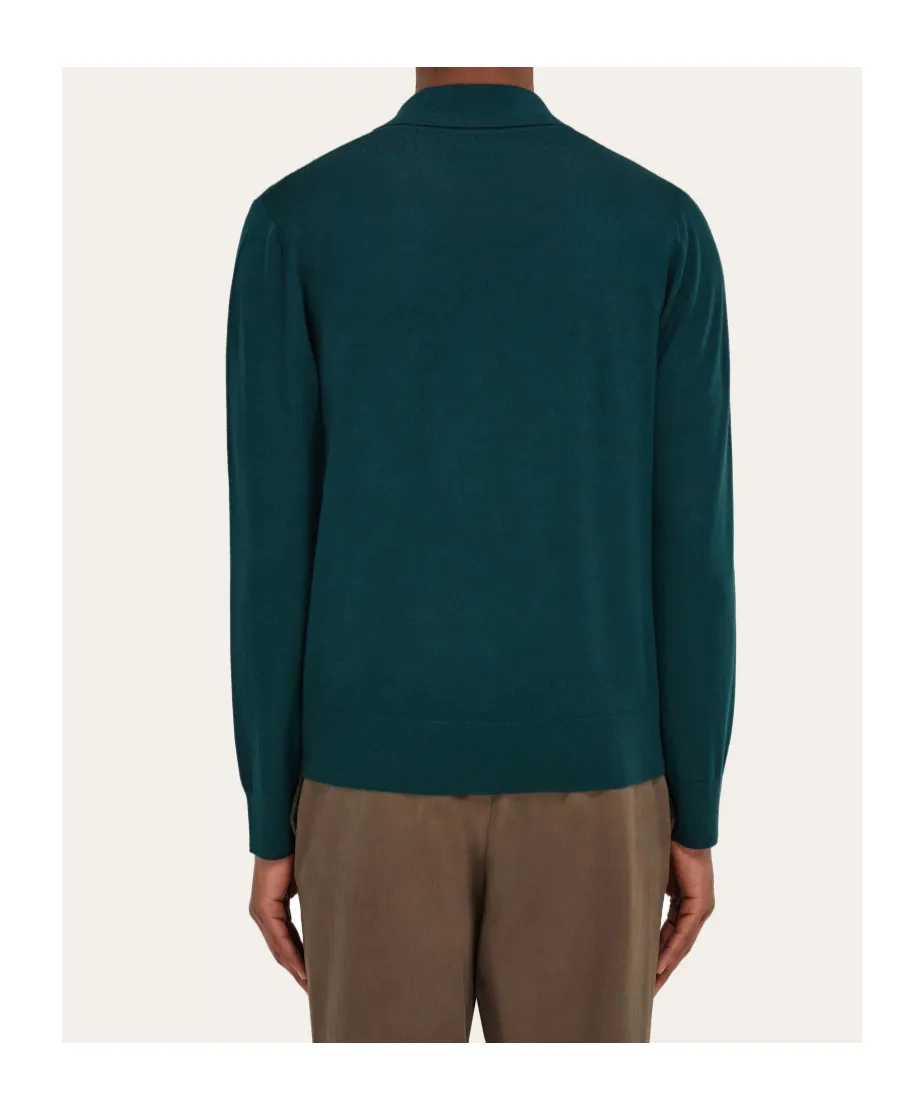 Ferragamo Long-Sleeved Polo Shirt