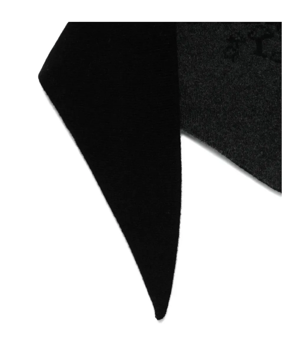 Embroidered Logo Knitted Scarf