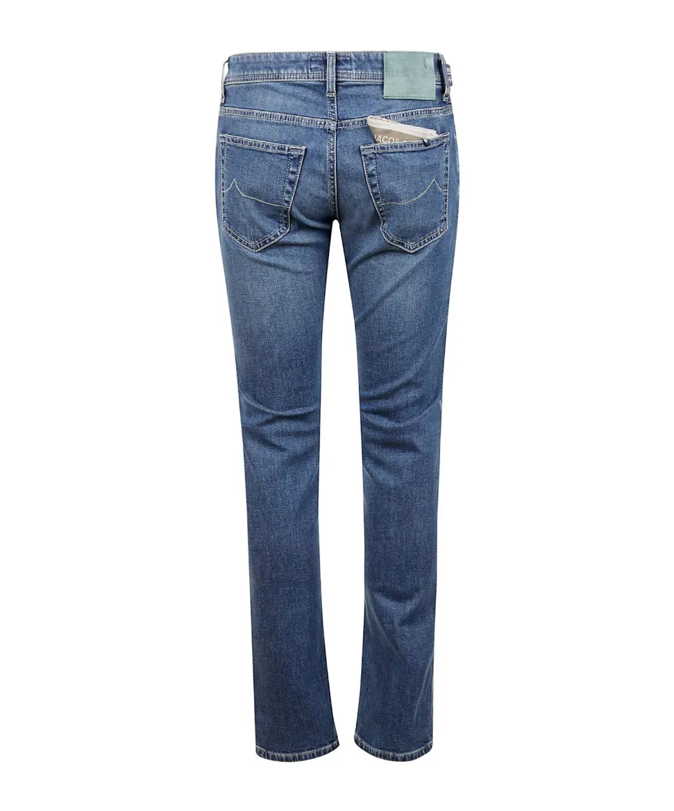Jacob Cohen Logo Patch Straight-Leg Jeans