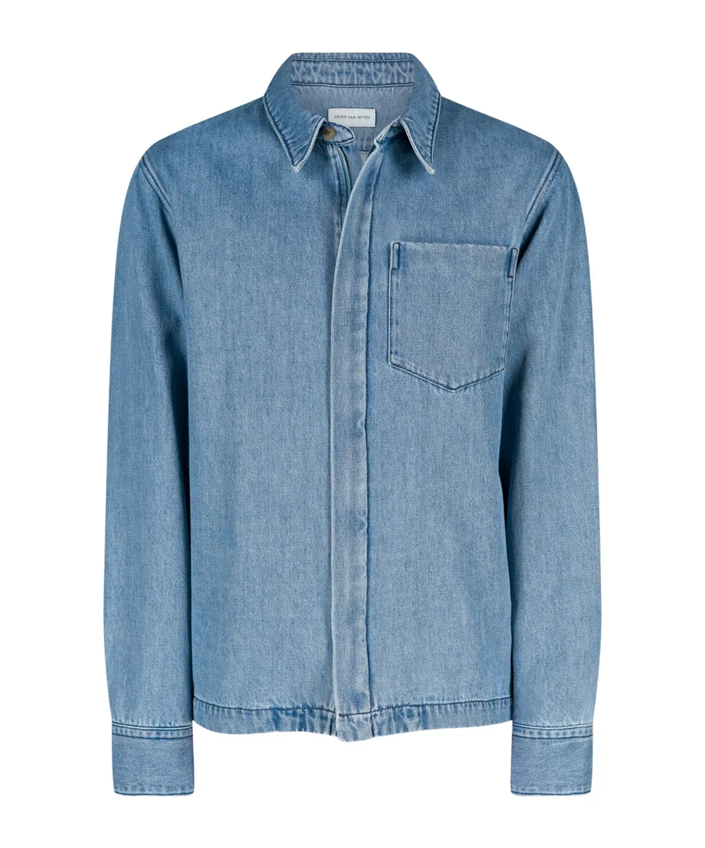 Long-Sleeved Denim Shirt