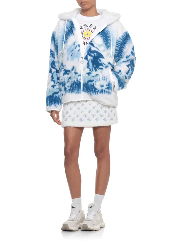 Casablanca Hooded Fleece Zipped Jacket