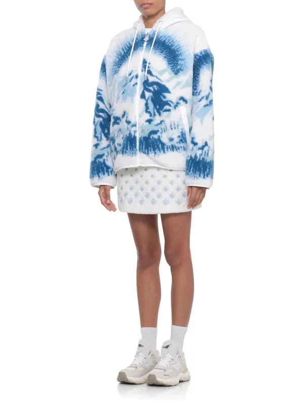 Casablanca Hooded Fleece Zipped Jacket