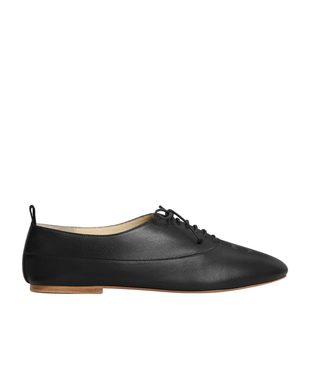 Celine Lise Perforated Triomphe Richelieu In Lambskin