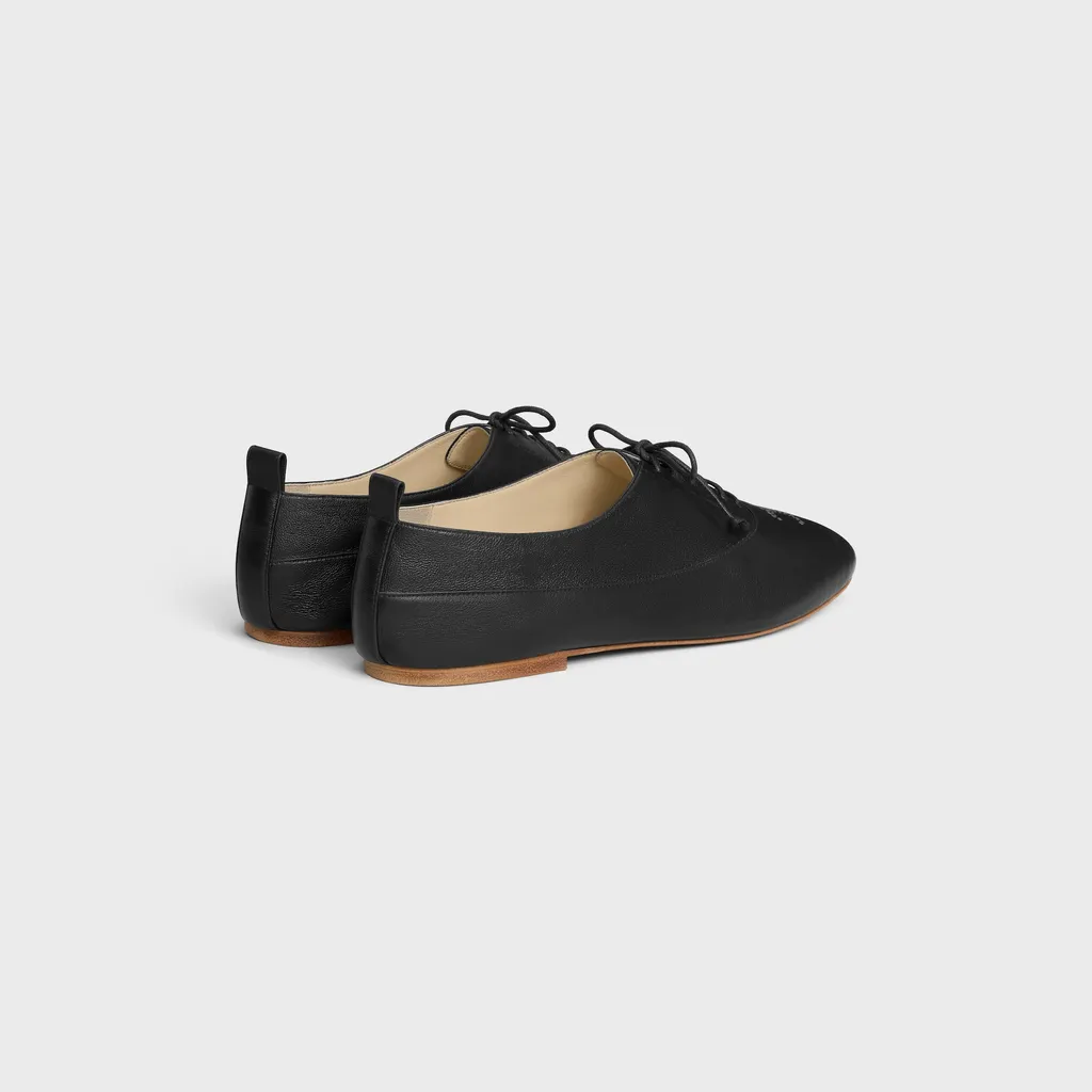 Celine Lise Perforated Triomphe Richelieu In Lambskin