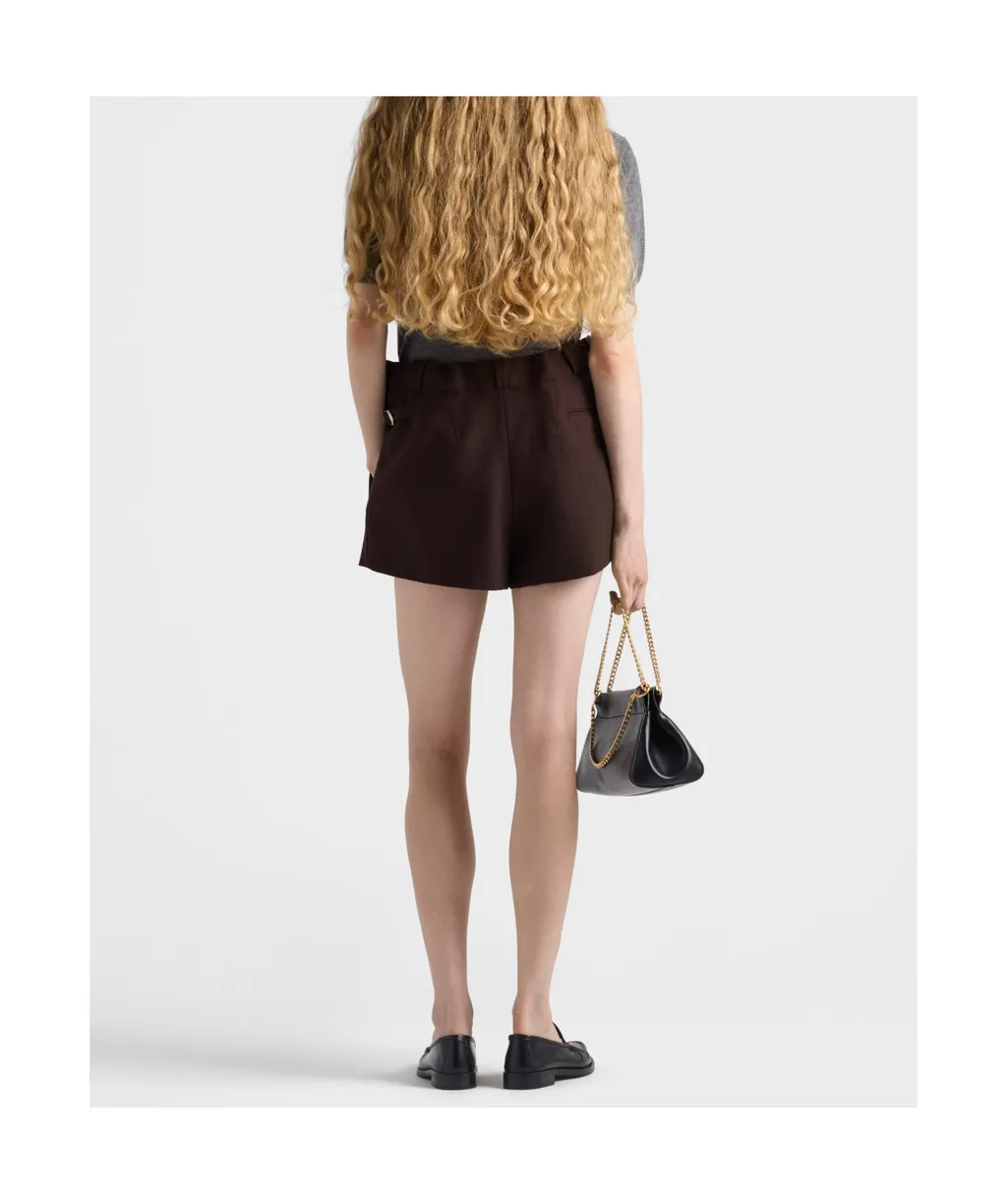 Prada Chevron Pleated Shorts