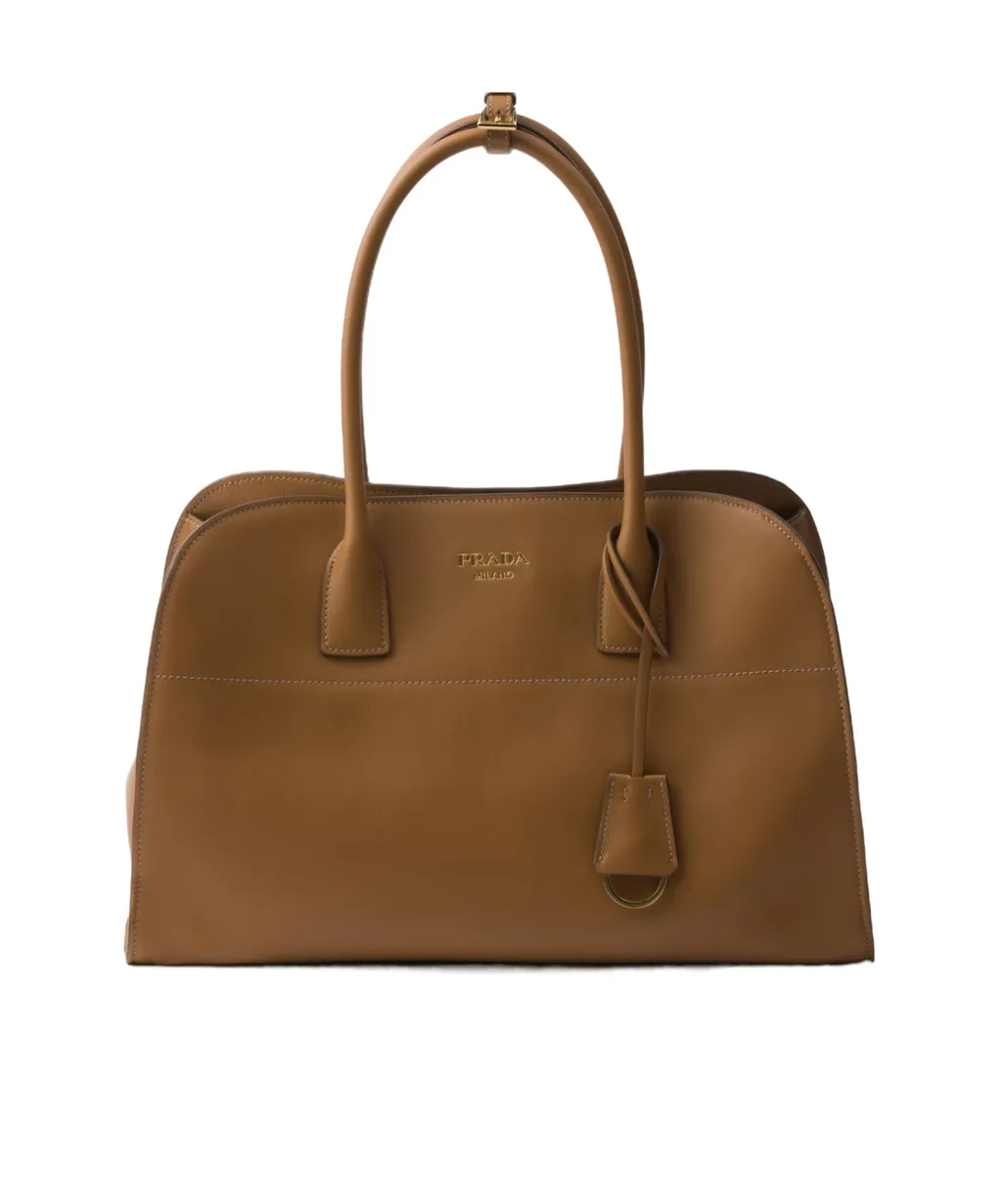 Prada Logo Detailed Open Top Large Tote Bag
