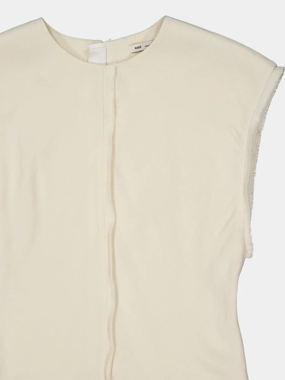 Raw-Edge Midi Dress