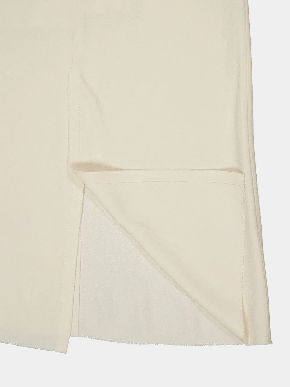 Raw-Edge Midi Dress