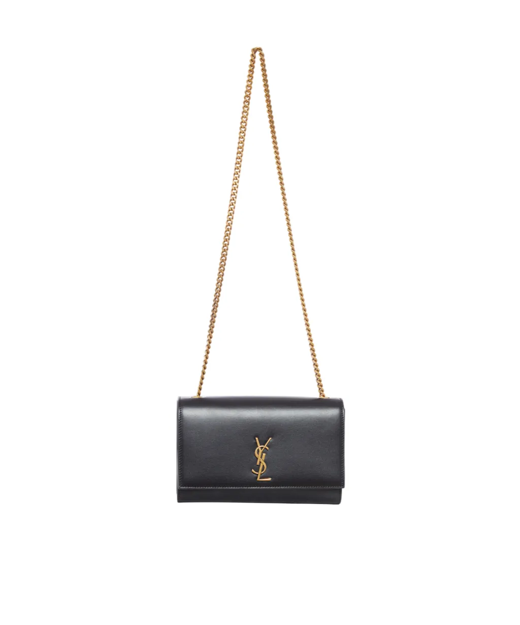 Saint Laurent Kate Logo Plaque Shoulder Bag