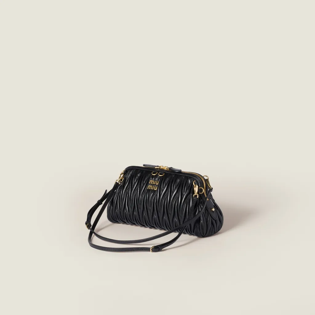 Miu Miu Matelassé Zipped Shoulder Bag
